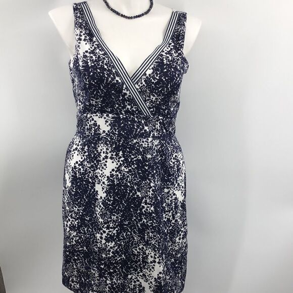 Blu Sage size 14 sleeveless blue white floral dress - Picture 2 of 6